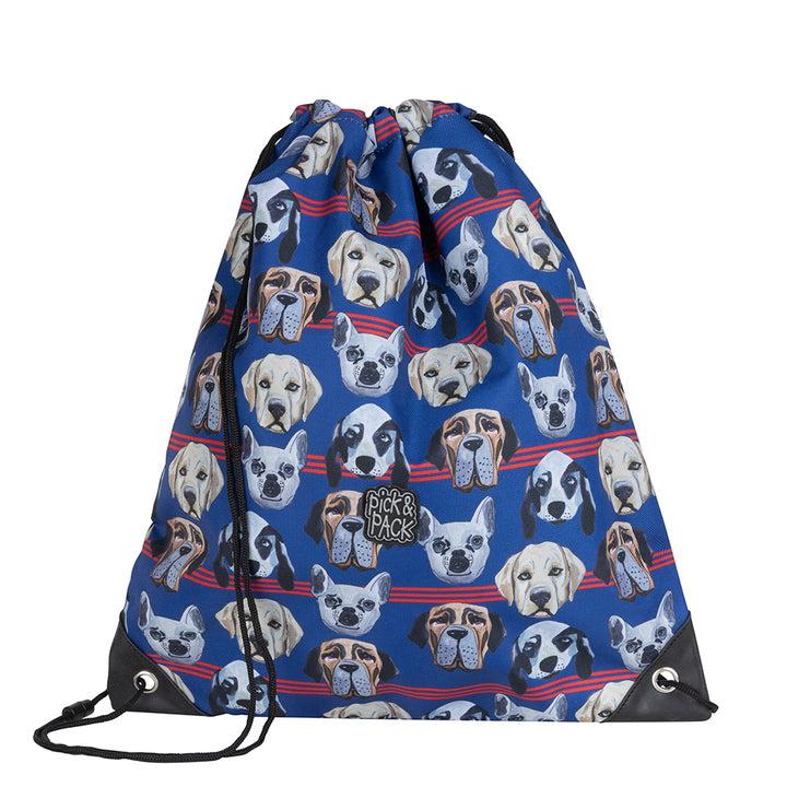pick & pack Doggie Mood Gymbag Denim blue