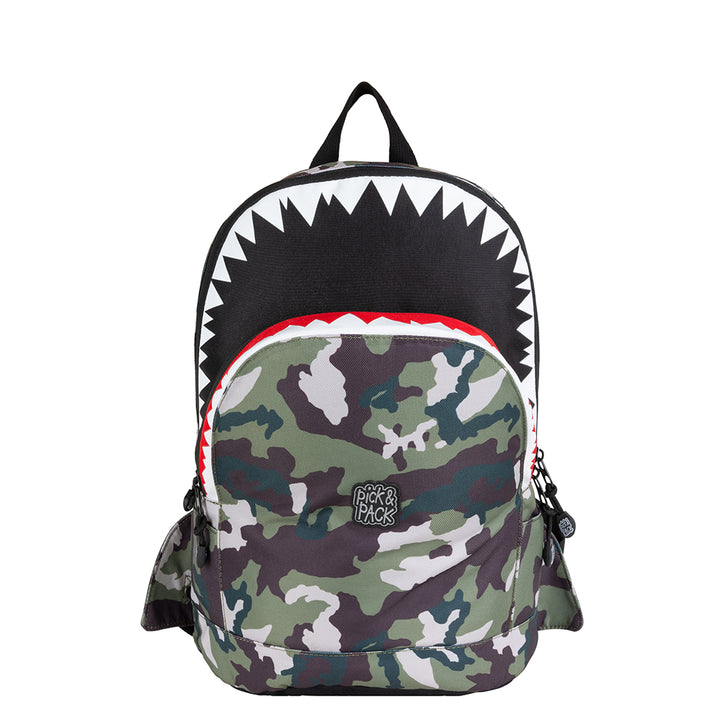pick & pack Shark Shape Backpack M Camo