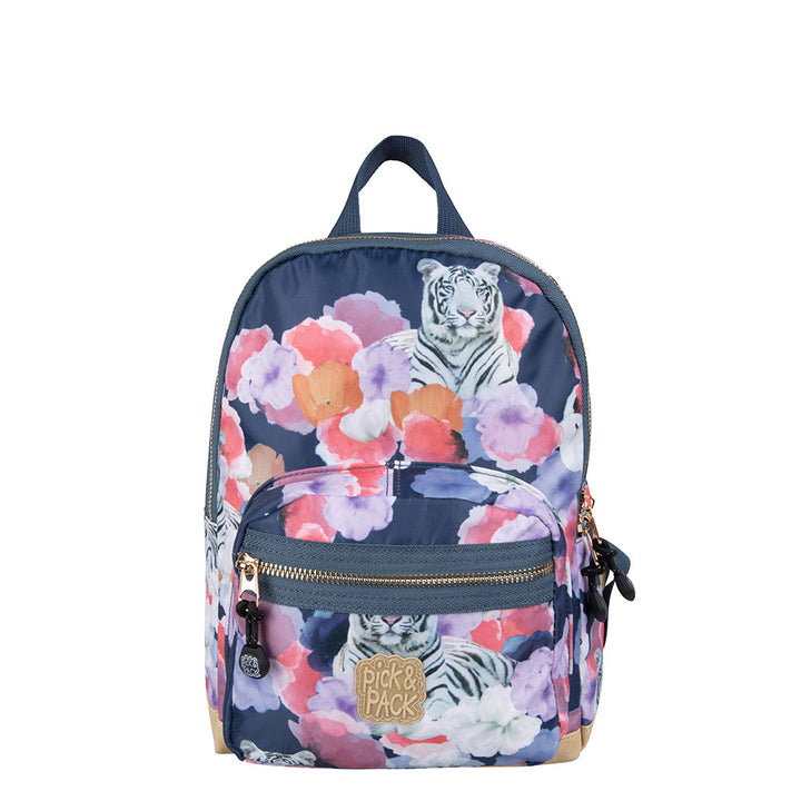 pick & pack Tiger of Love Backpack S Denim blue