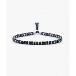 pig & hen Brontide 4mm Adjustable - Pig & Hen armband Zwarte Agaat