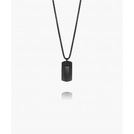 pig & hen Dogtag necklace SO Zwarte Agaat