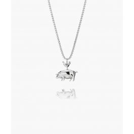 pig & hen Logo Pendant Necklace Zilverkleurig