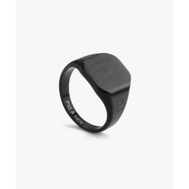 pig & hen Signet Ring 16mm Classic Zwart