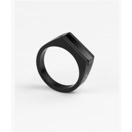 pig & hen Signet Ring 7mm - Pig & Hen Zwarte Agaat