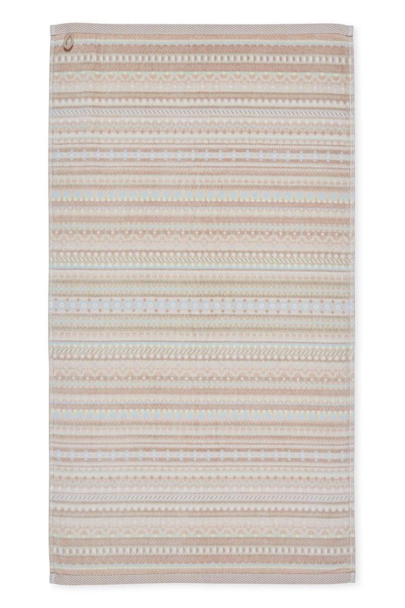 pip studio Badhanddoek Geometric Print Zand 55x100cm Blauw