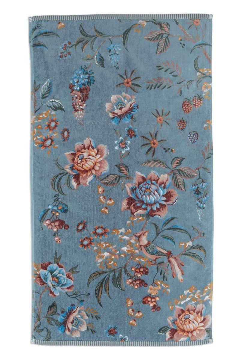 pip studio Badhanddoek Secret Garden Blauw 55x100cm Khaki