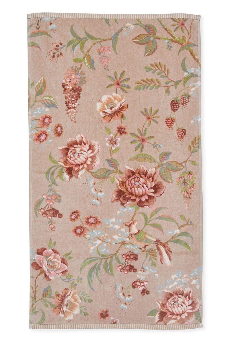 pip studio Badhanddoek Secret Garden Khaki 55x100cm Khaki
