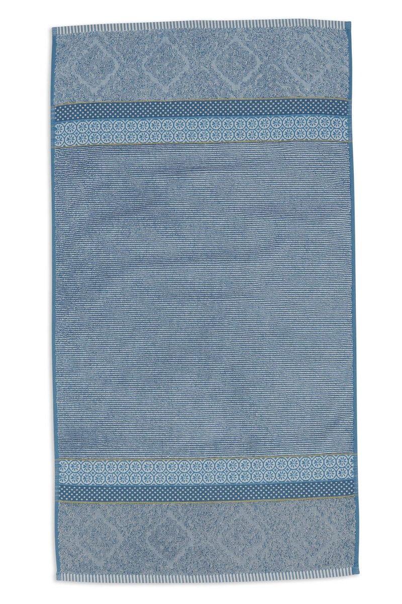 Pip Studio Badhanddoek Soft Zellige Blauw/Grijs 55x100cm Paars