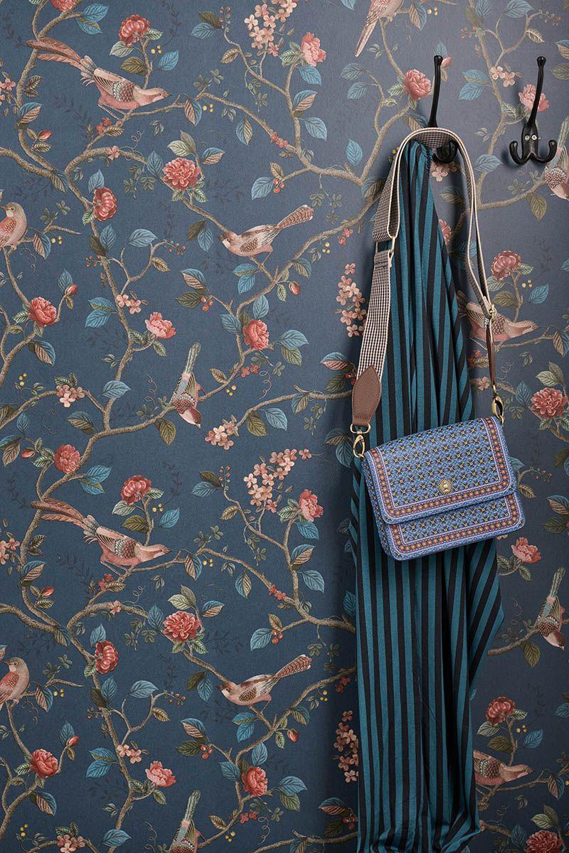 Pip Studio Behangstaal Good Nightingale Donker Blauw