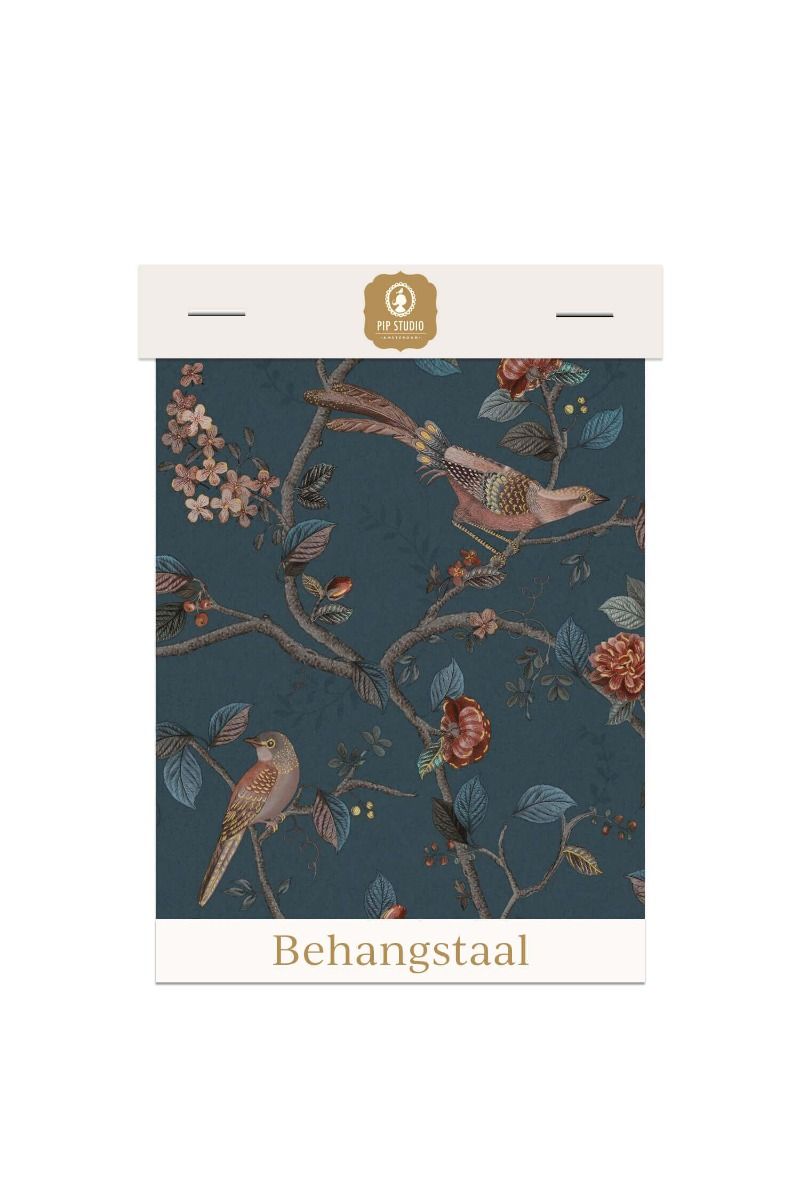 Pip Studio Behangstaal Good Nightingale Donker Blauw