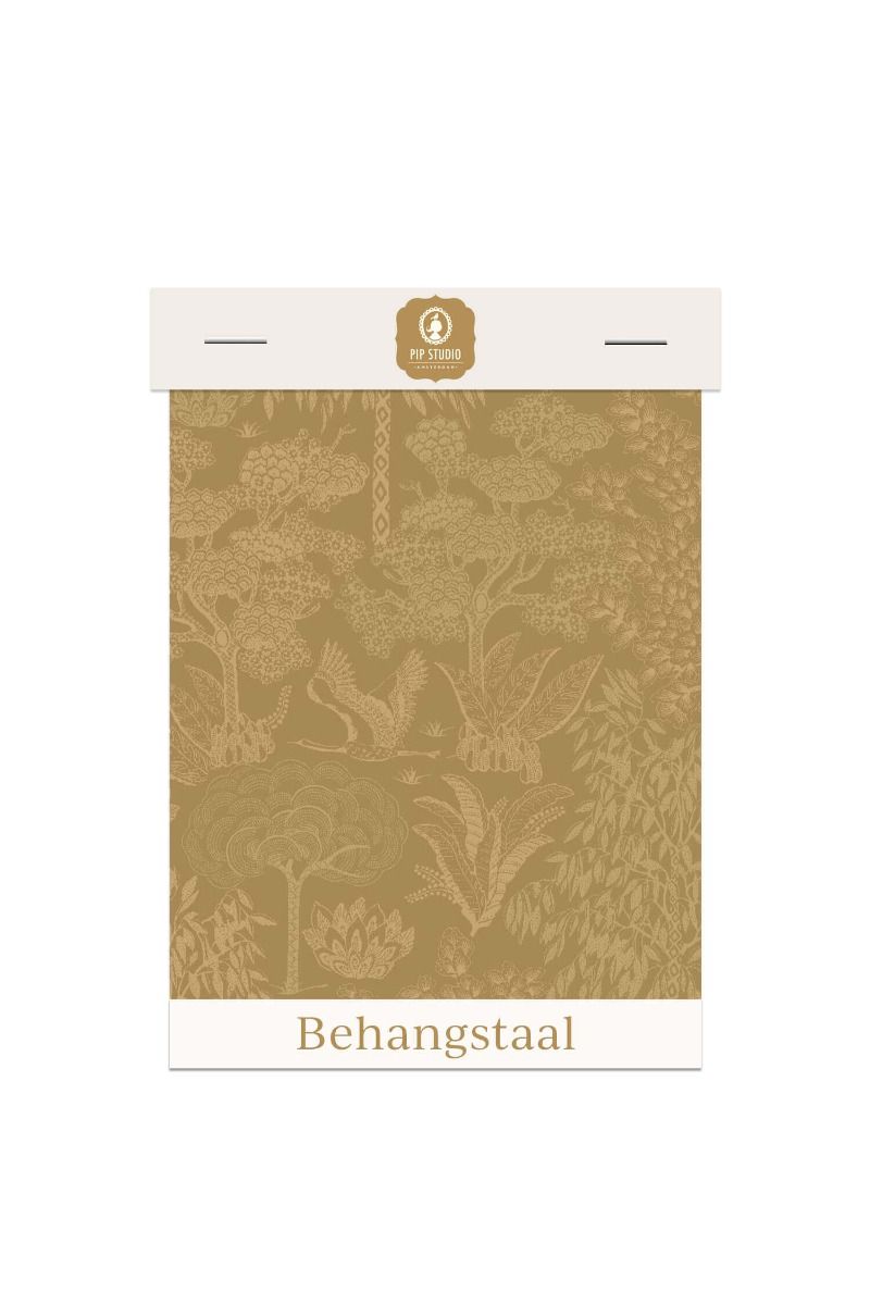 Pip Studio Behangstaal Origami Tree Oker/Goud Blauw