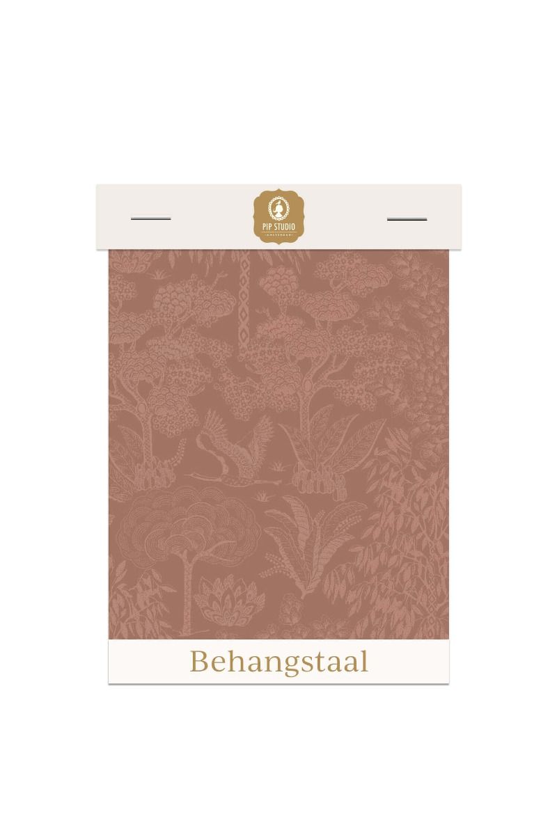 pip studio Behangstaal Origami Tree Terra/Rosé Goud Blauw
