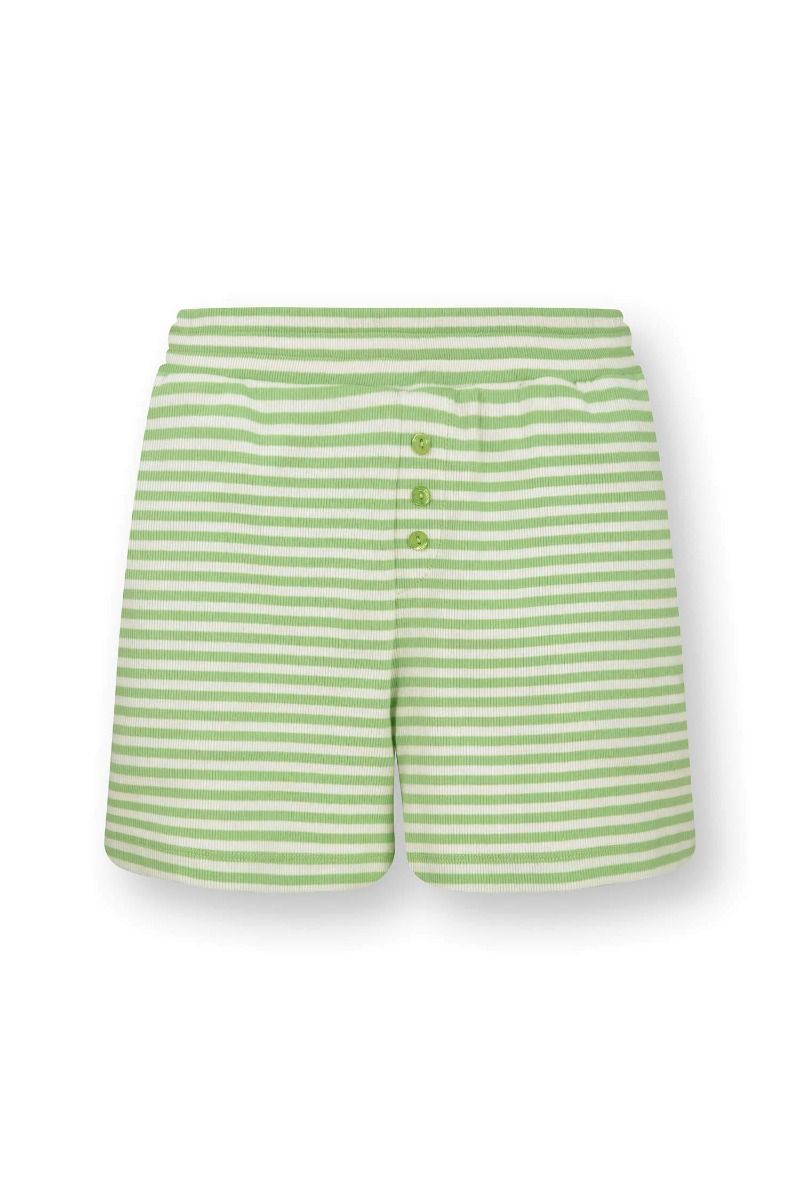 pip studio Bobi Korte Broek Little Sumo Stripe Groen Zand
