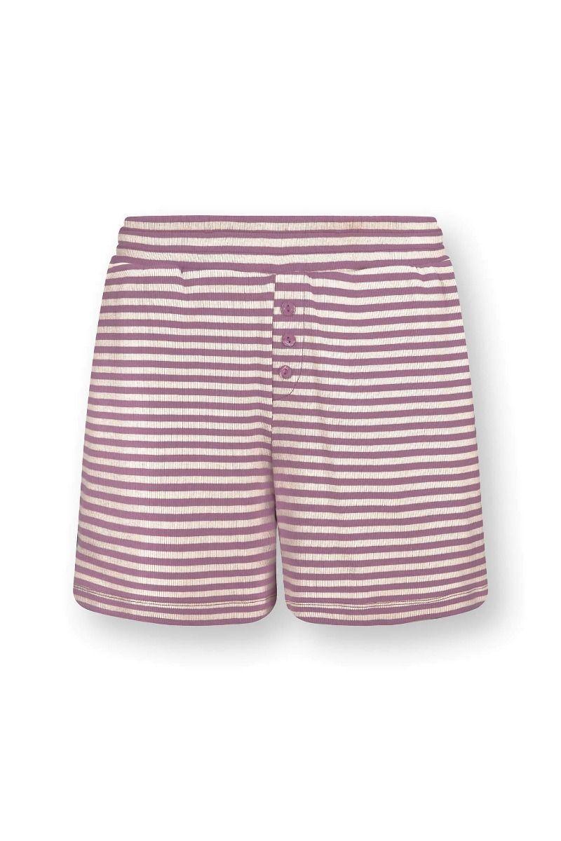 pip studio Bobi Korte Broek Little Sumo Stripe Lila Zand
