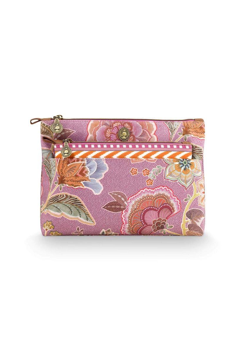 pip studio Caryn Toilettas Combi Matata Lilac Groen