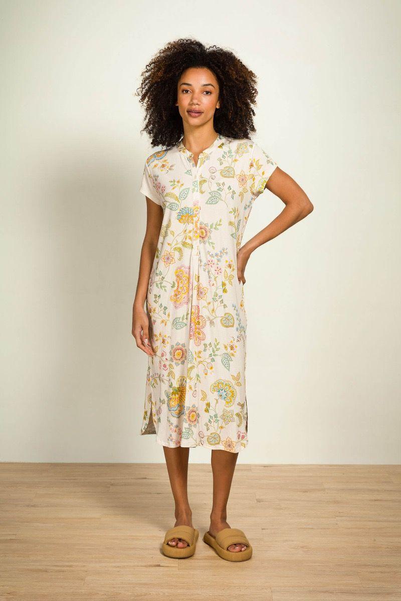 Pip Studio Dalia Nachthemd Korte Mouw Buenas Noches Wit