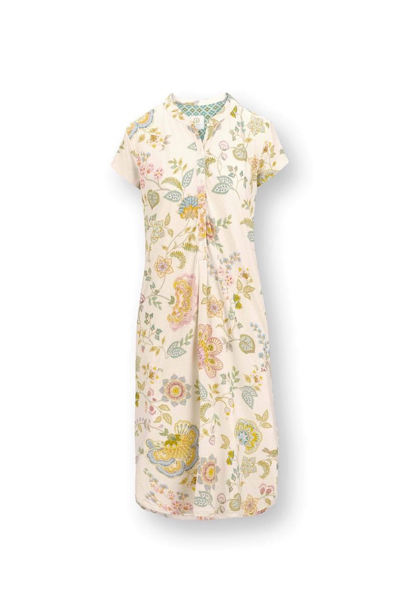 pip studio Dalia Nachthemd Korte Mouw Buenas Noches Wit