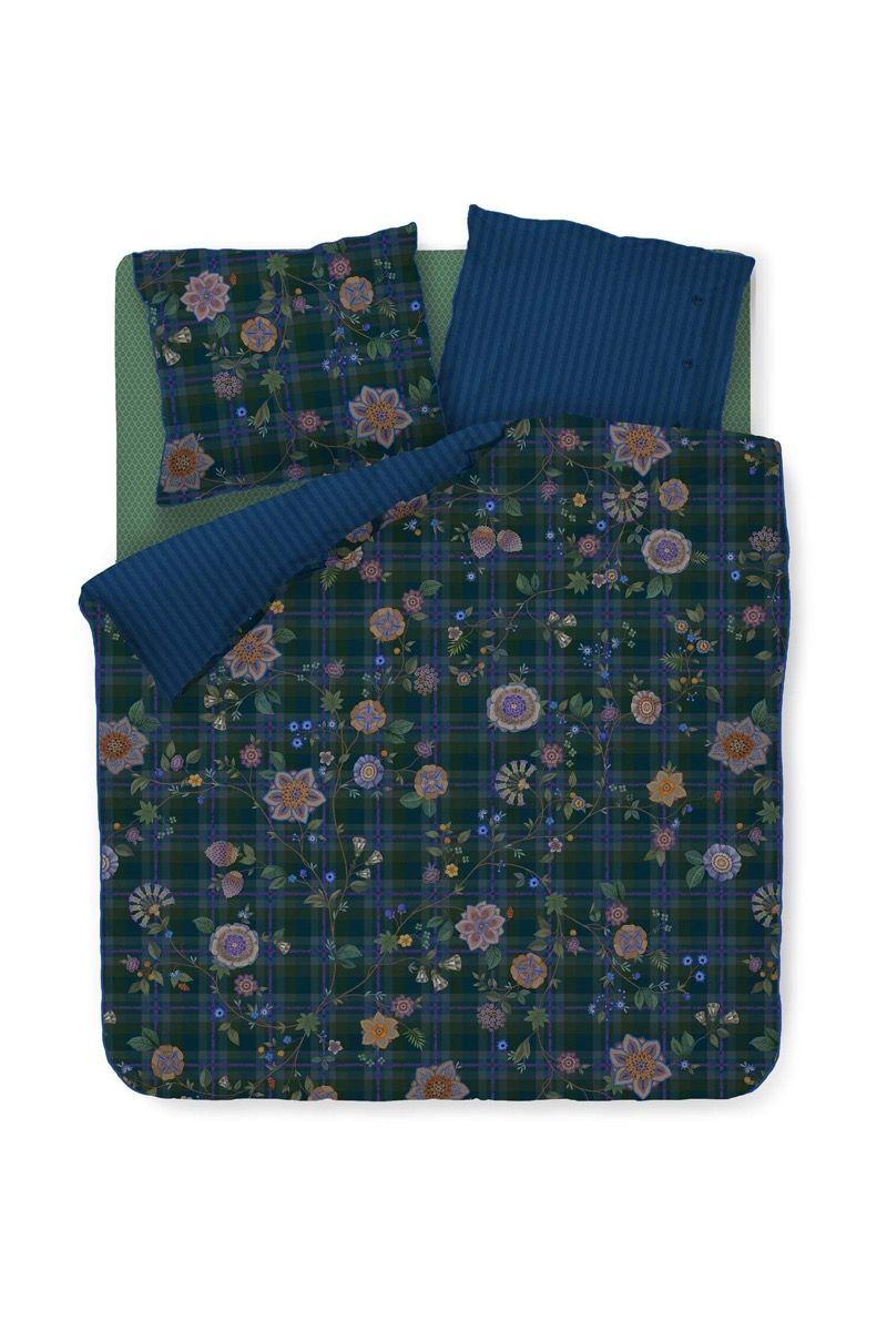 pip studio Dekbedovertrekset Flores Felices Donkerblauw