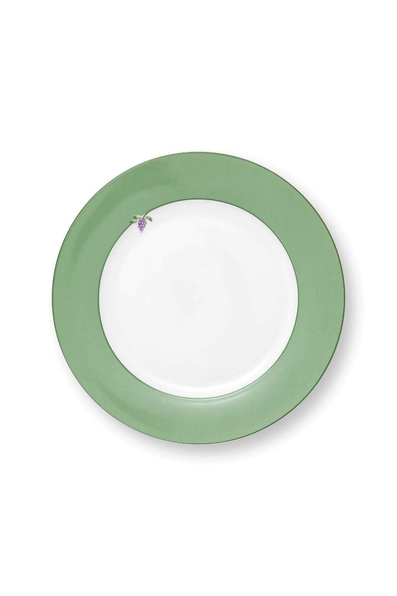 pip studio Dinerbord Lily&Lotus Uni Licht Groen 26.5cm Paars