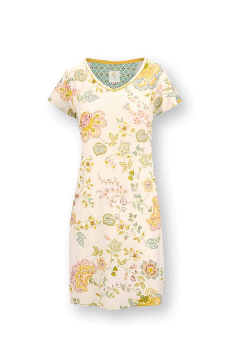 Pip Studio Djoy Nachthemd Korte Mouw Buenas Noches Wit