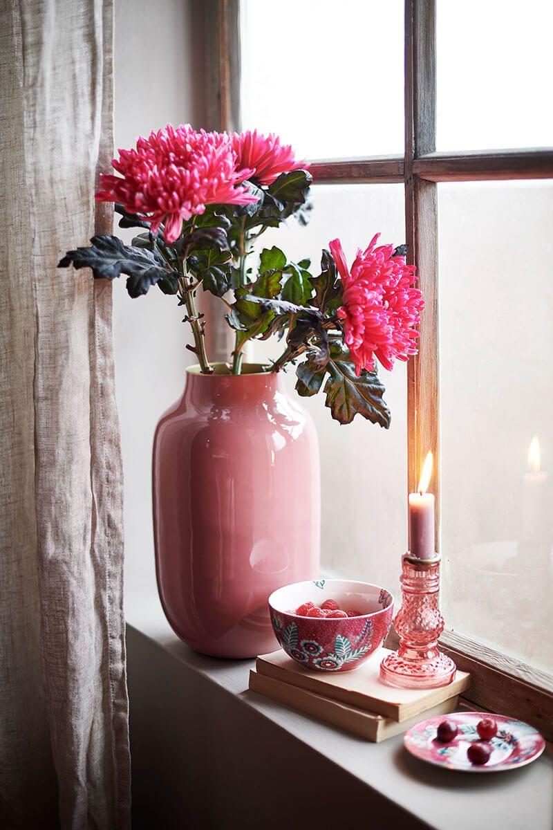 Pip Studio Flower Festival Kom Donkerroze 12 Cm Roze