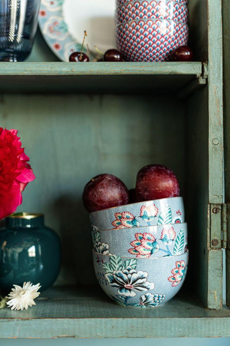 Pip Studio Flower Festival Kom Lichtblauw 12 Cm Roze