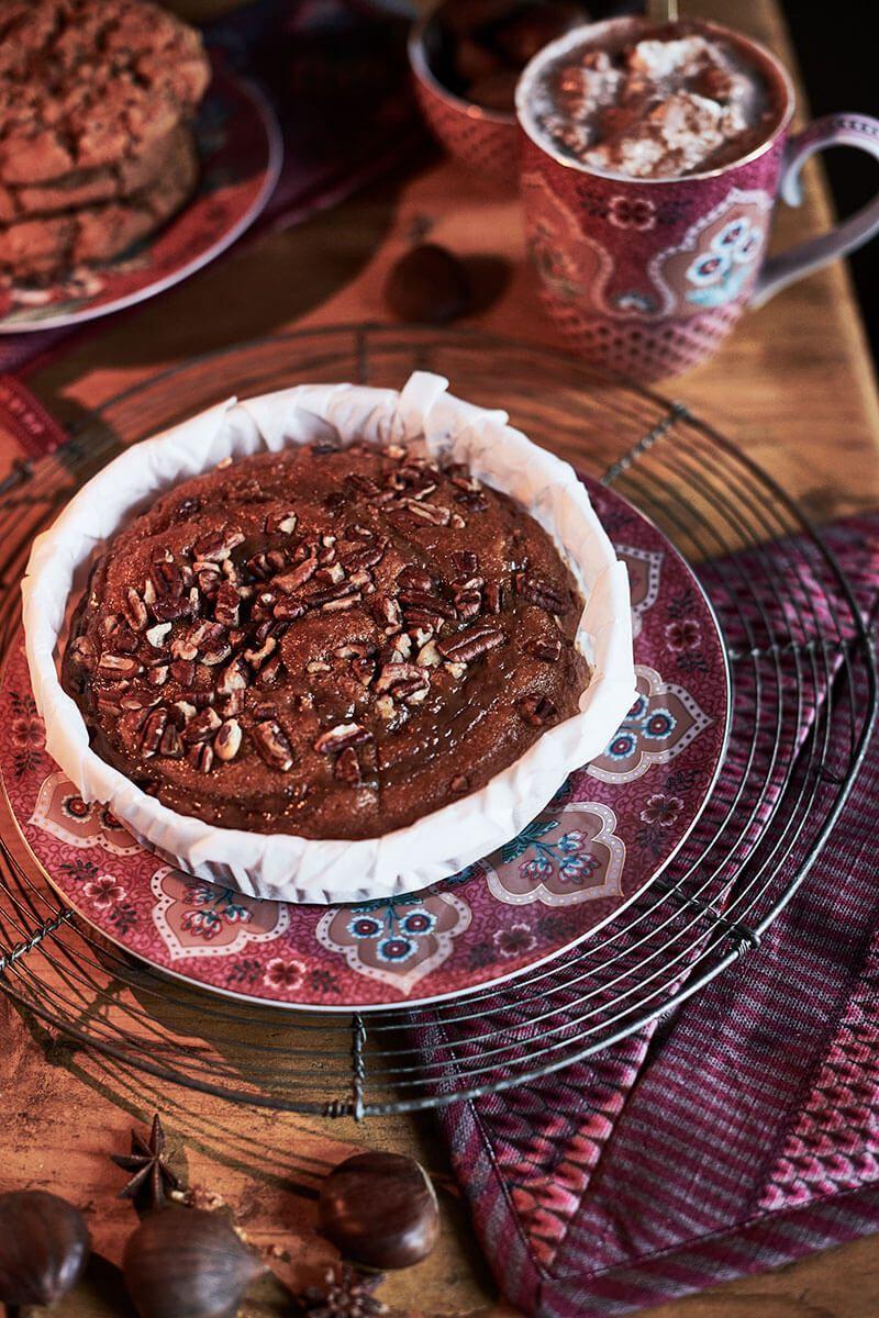 Pip Studio Flower Festival Ontbijtbord Donkerroze 21 Cm Blauw