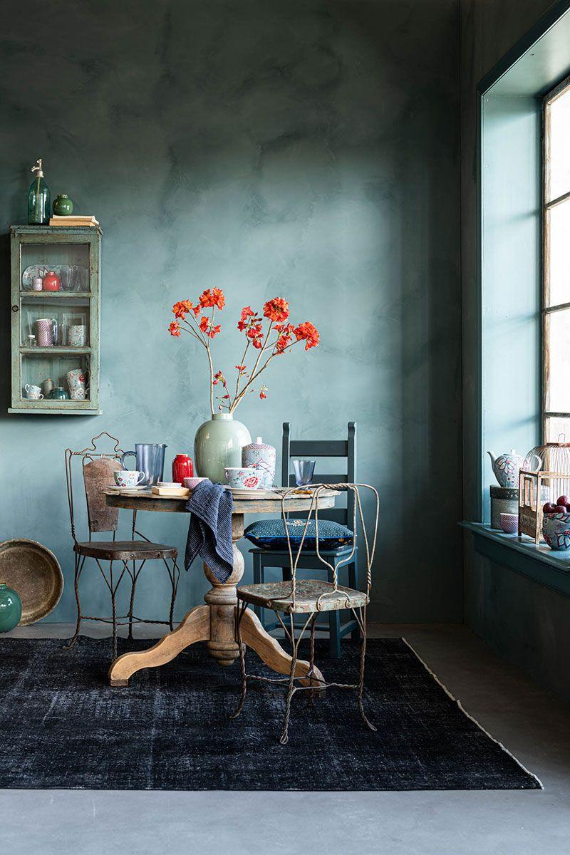 Pip Studio Flower Festival Voorraadpot Lichtblauw Roze