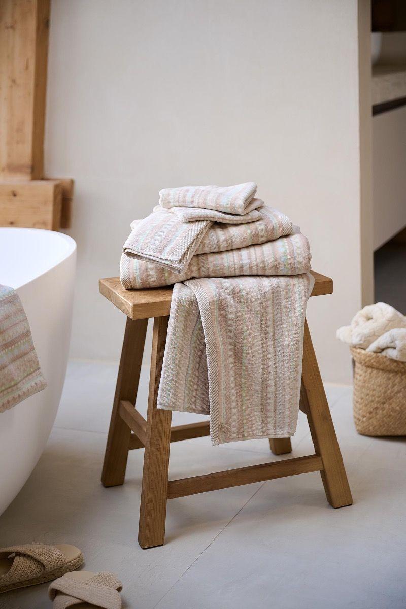 Pip Studio Gastendoek Set/3 Geometric Print Zand 30x50cm Blauw