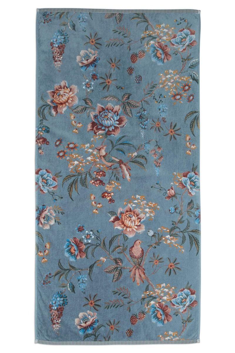 pip studio Grote Handdoek Secret Garden Blauw 70x140cm Paars
