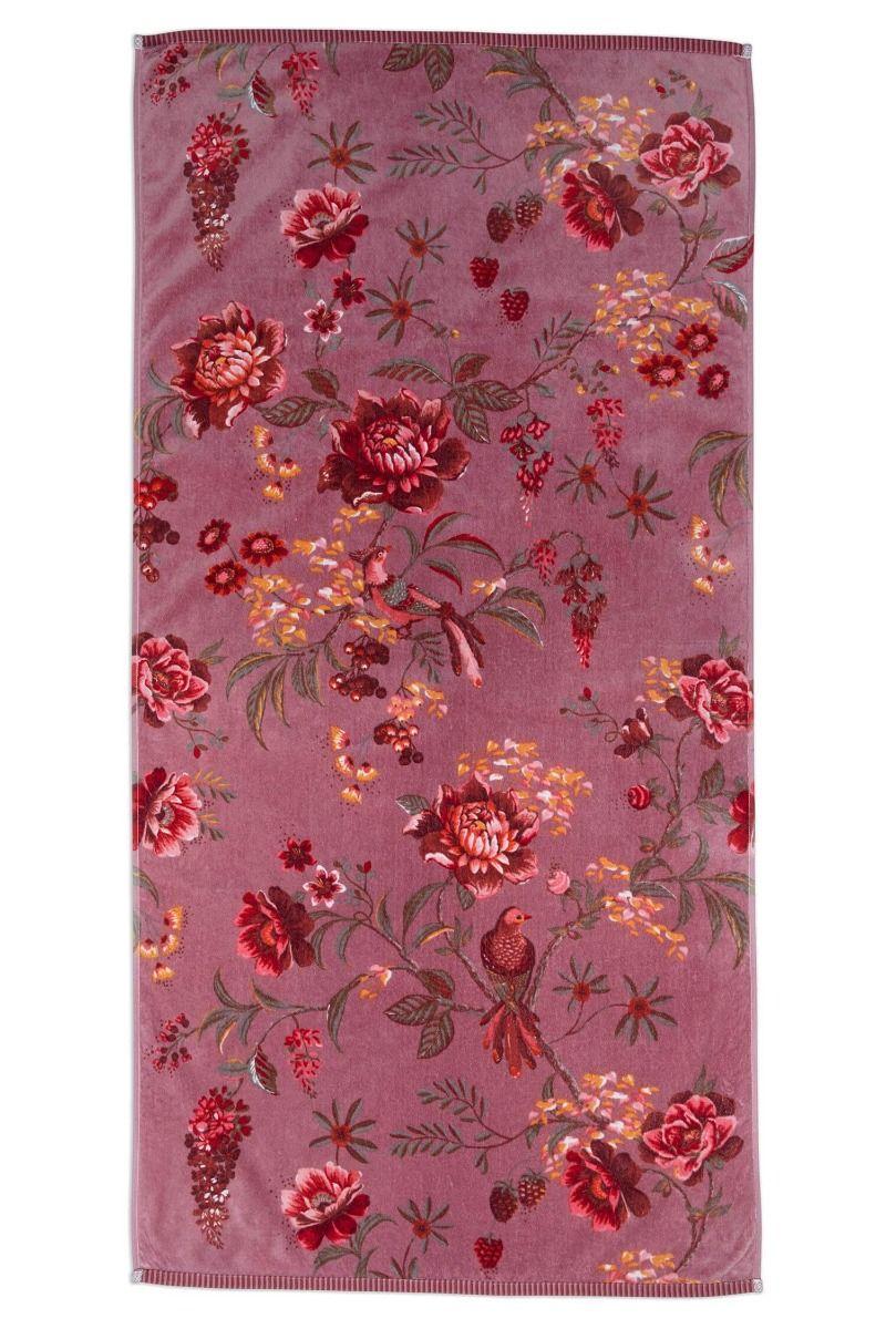 pip studio Grote Handdoek Secret Garden Mauve 70x140cm Paars