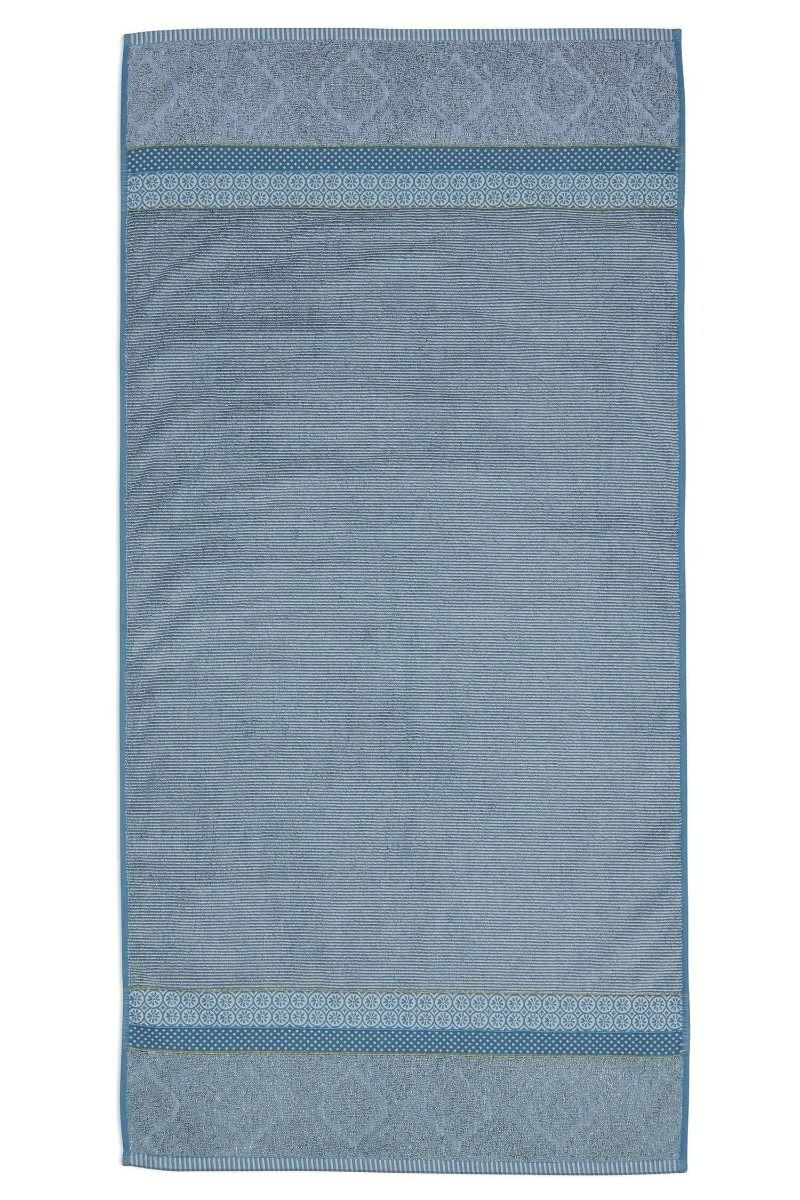 pip studio Grote Handdoek Soft Zellige Blauw/Grijs 70x140cm Paars