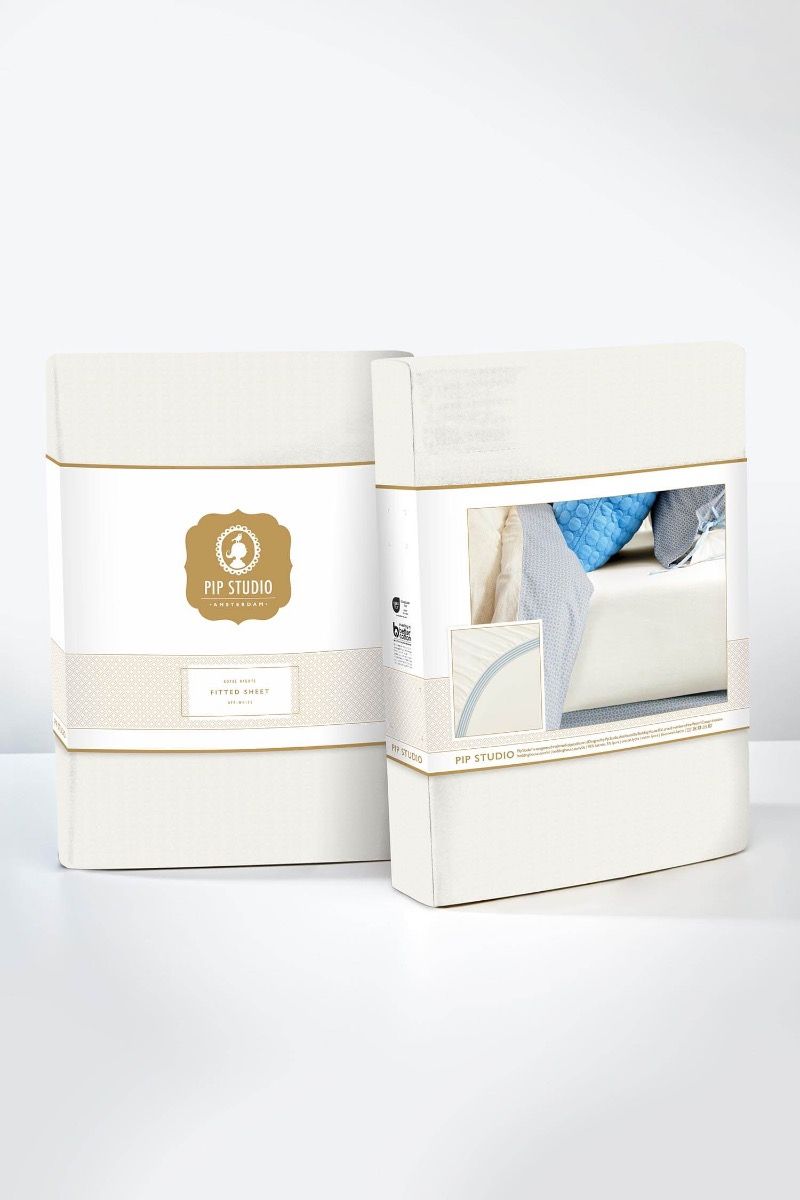 Pip Studio Hoeslaken Royal Nights Gebroken Wit Blauw