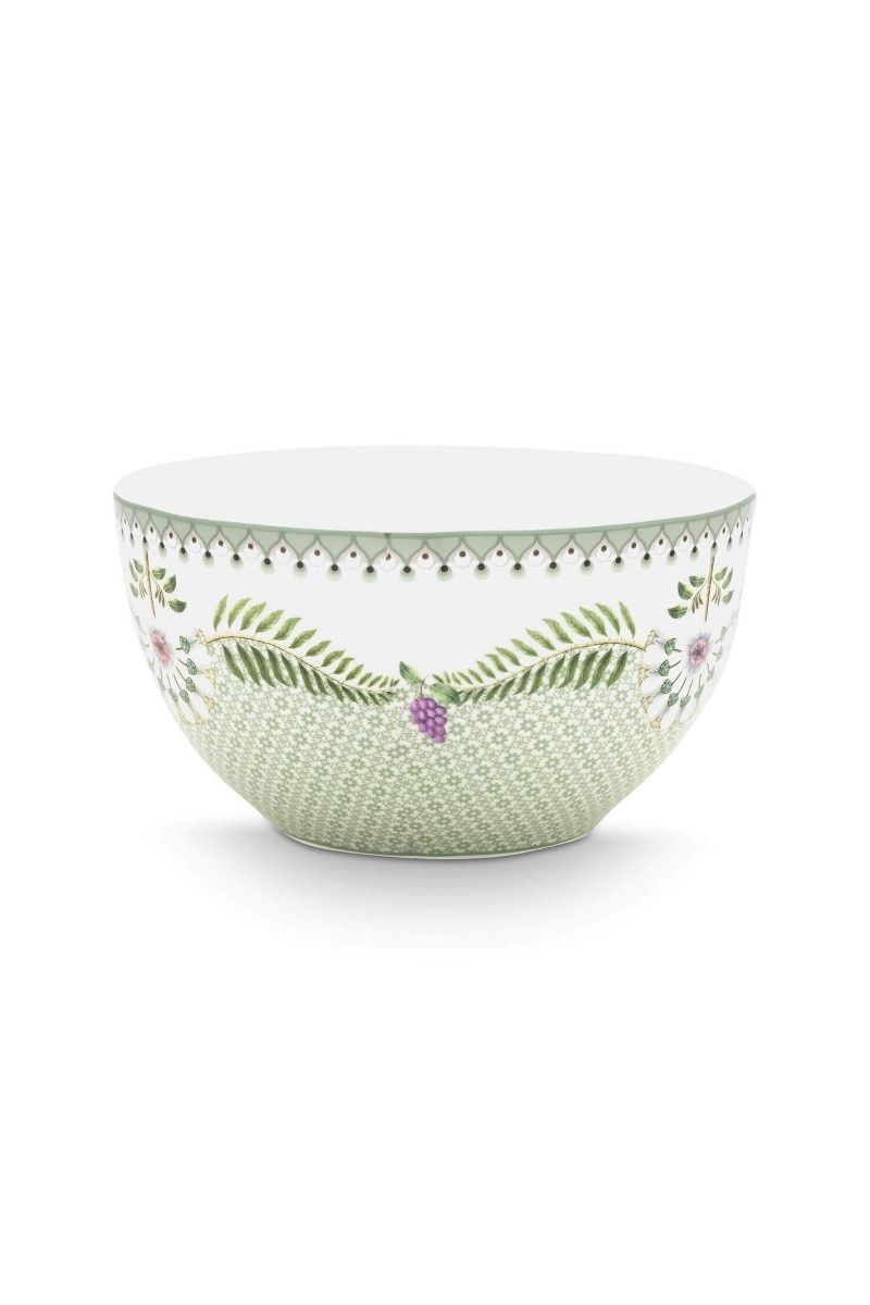pip studio Kom Lily&Lotus Tegels Licht Groen 15cm Paars