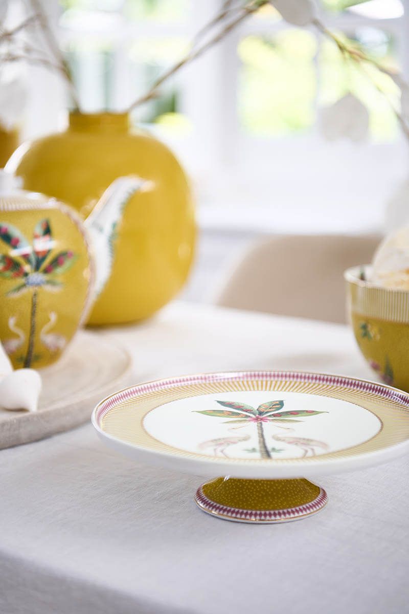 Pip Studio La Majorelle Taartplateau Klein Geel Geel