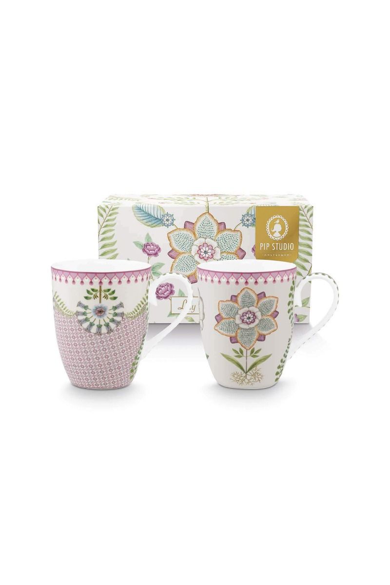 pip studio Lily & Lotus Set/2 Mokken Groot Lila 350ml Paars