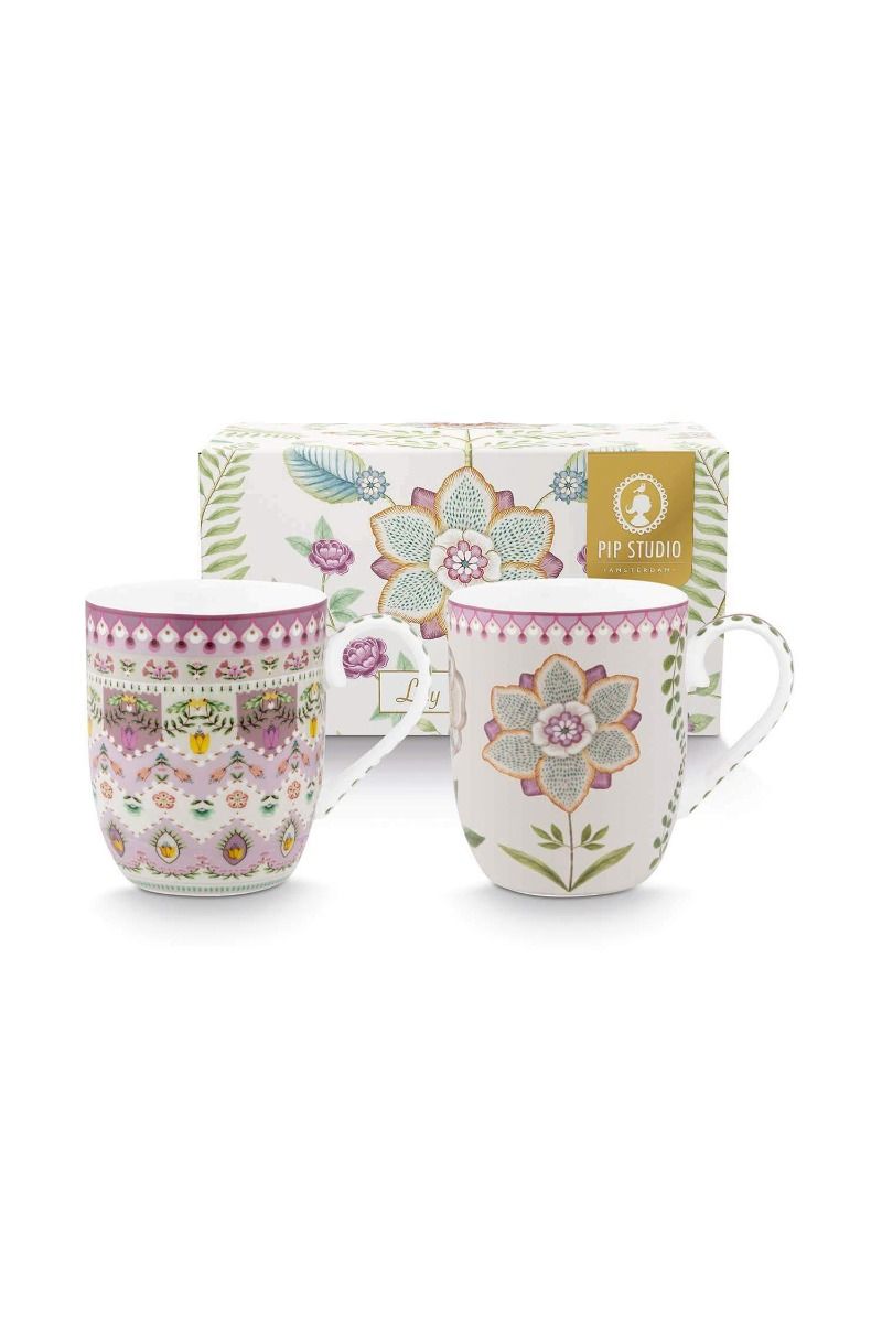 pip studio Lily & Lotus Set/2 Mokken Klein Lila 145ml Paars