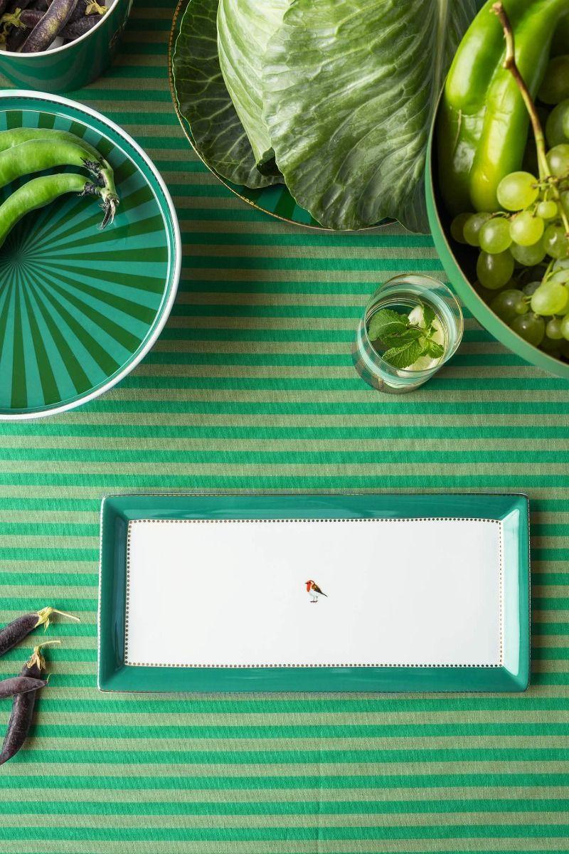 Pip Studio Love Birds Rechthoekig Taartplateau Groen Multi