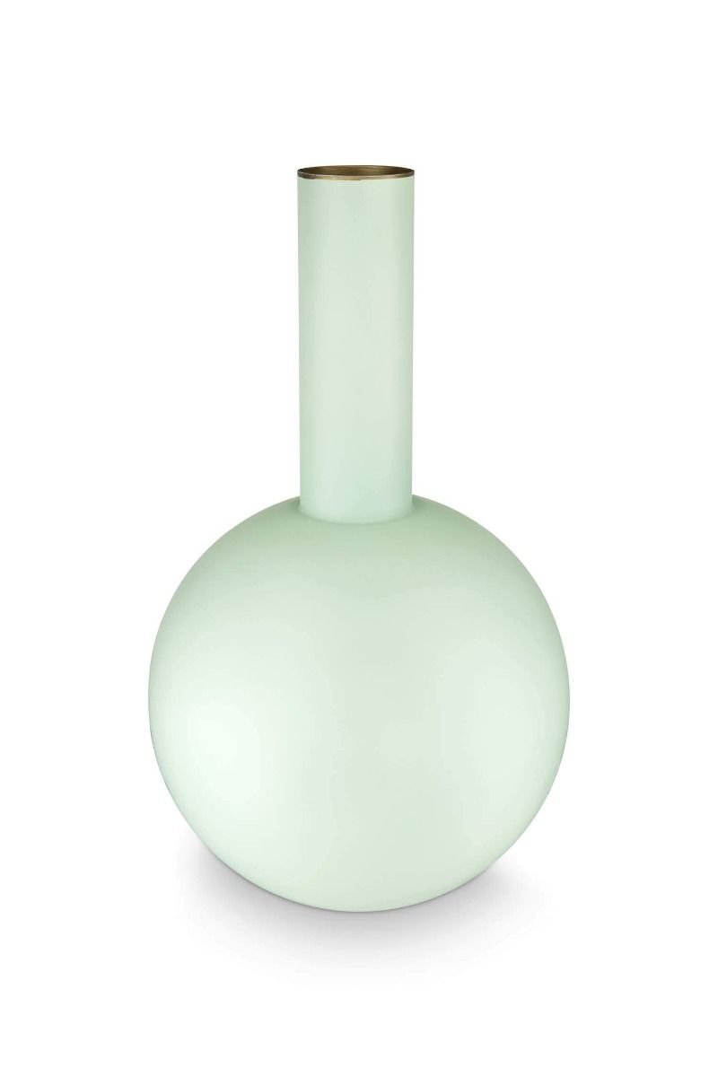 pip studio Metalen Vaas Groot Mat Licht Blauw 42cm Blauw