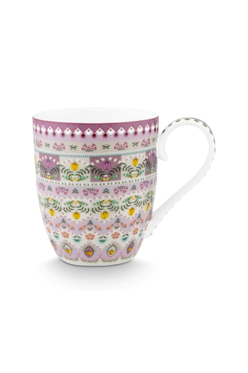 pip studio Mug XL Lily&Lotus Moon Delight Multi 450ml Paars