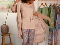 Pip Studio Naomi Kimono Petite Sumo Stripe Zand Groen