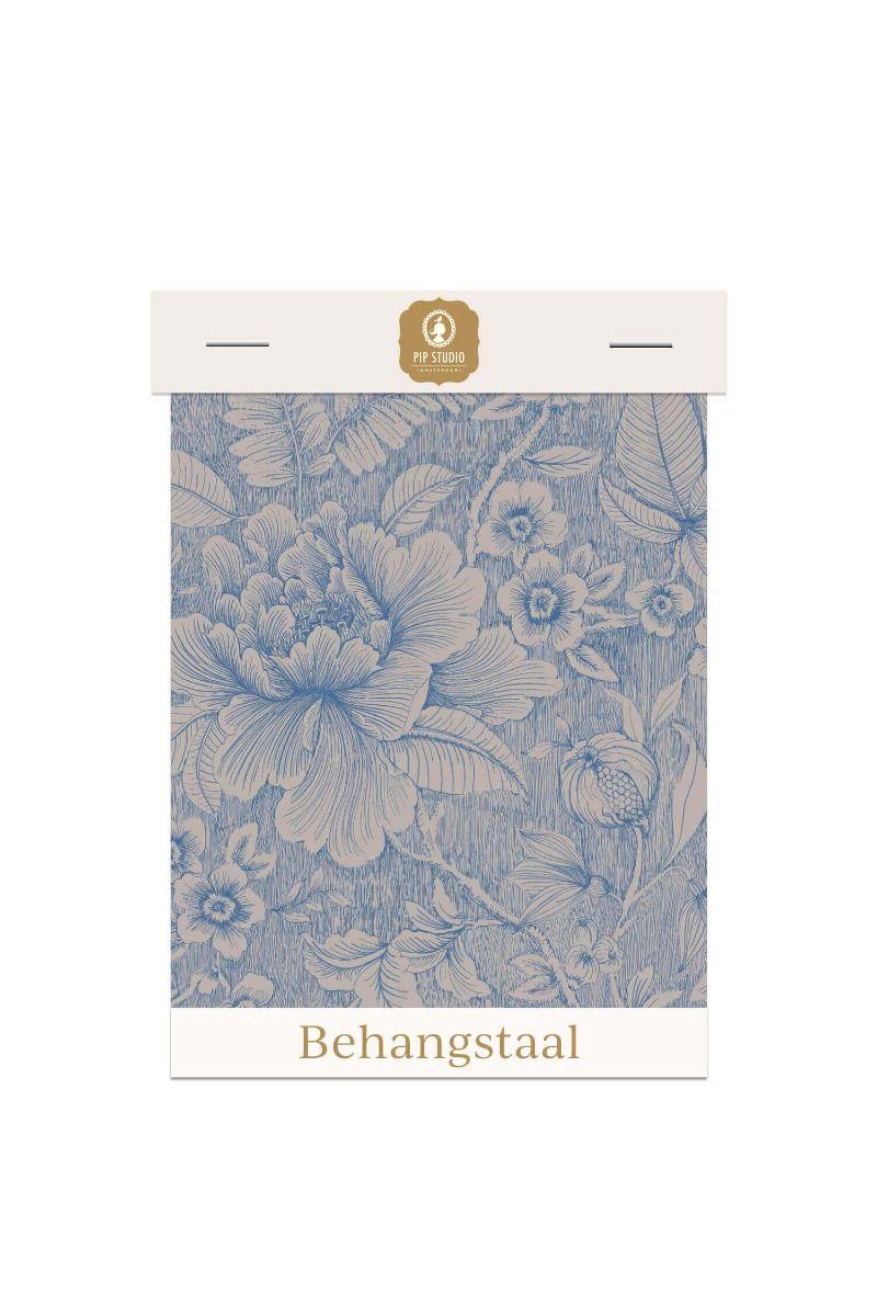 pip studio Behangstaal Casa dei Fiori Khaki/Blauw