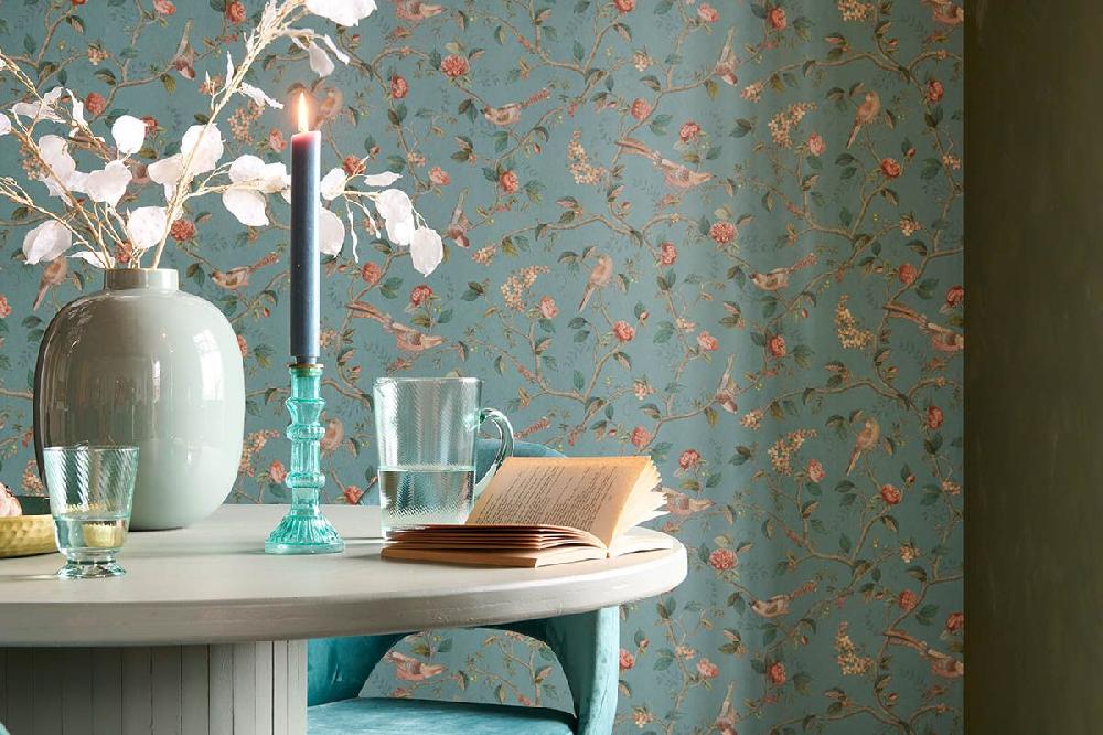 Pip Studio Behangstaal Good Nightingale Petrol