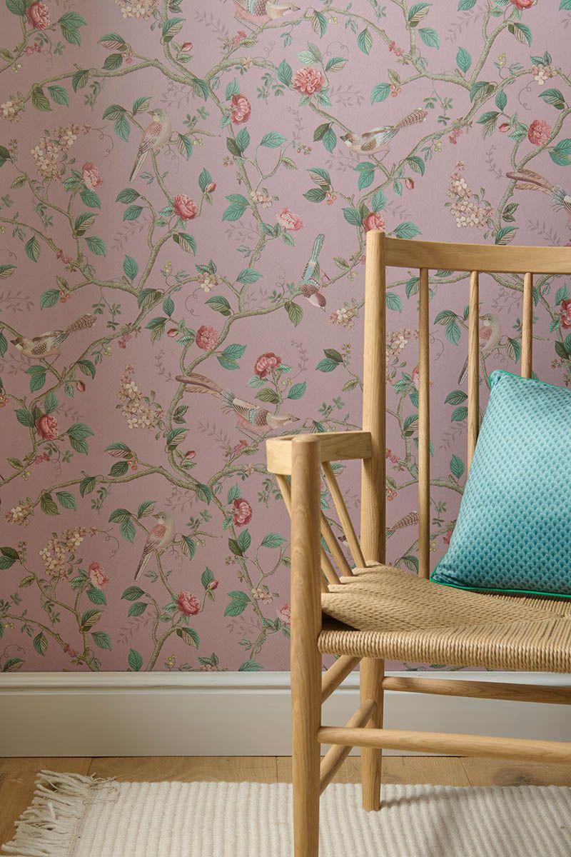 Pip Studio Behangstaal Good Nightingale Roze Mauve