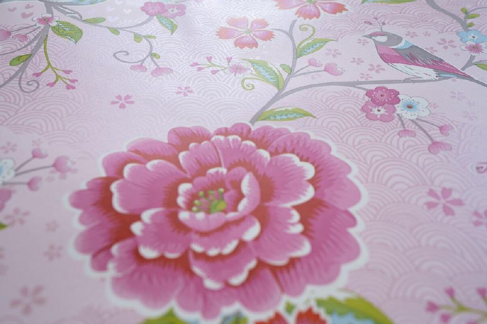Pip Studio Pip Studio Birds In Paradise Vliesbehang Roze