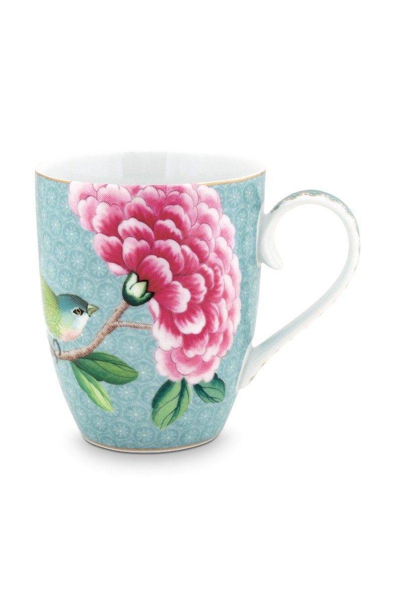 pip studio Blushing Birds Mok Blauw Groot Blauw
