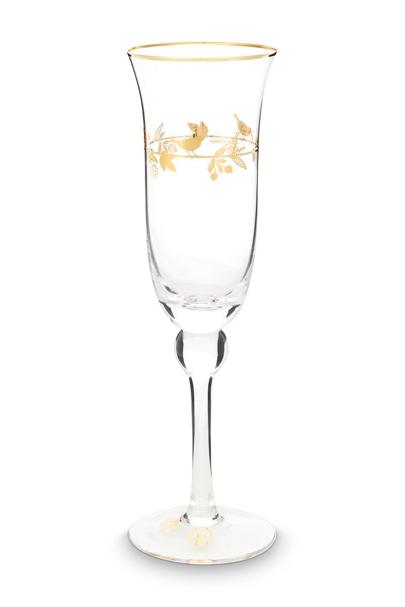 pip studio Champagneglas Love Birds Goud