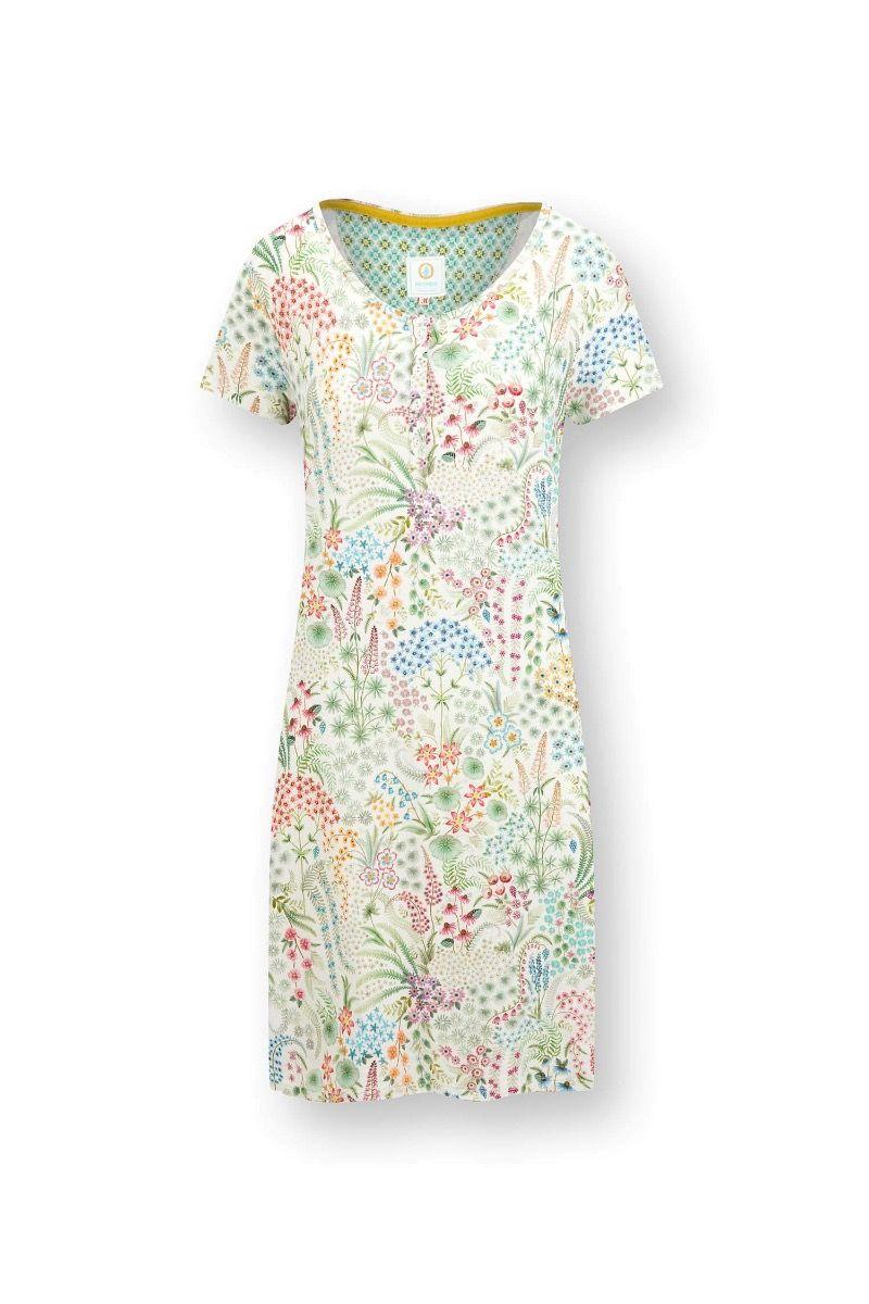 pip studio Daisy Nachthemd Korte Mouw Querida Wit