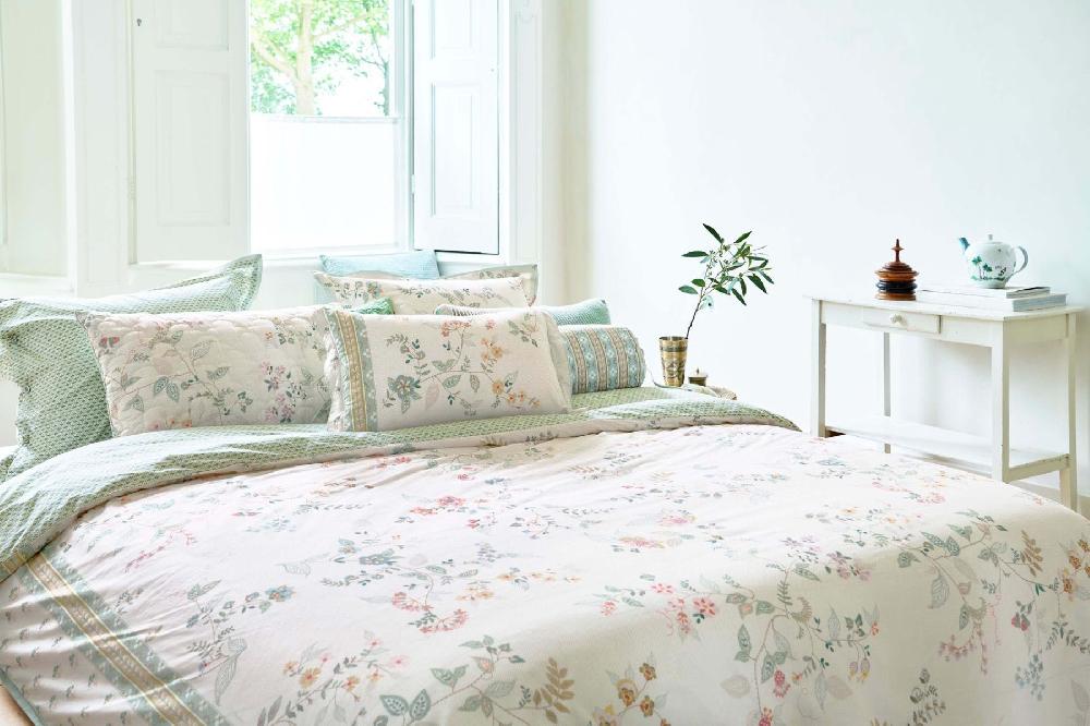 Pip Studio Dekbedovertrekset Kili Flower Wit Groen