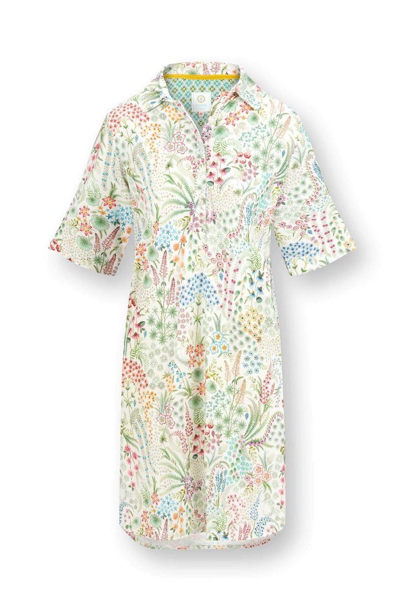 Pip Studio Dewi Nachthemd Korte Mouw Querida Wit